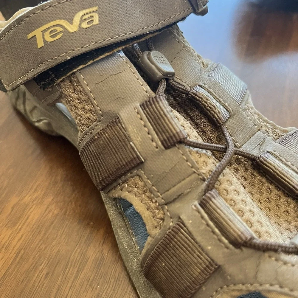 Teva Omnium 6148 Sandals Mens Size 12 Beige Closed Toe Water Hiking Outdoor